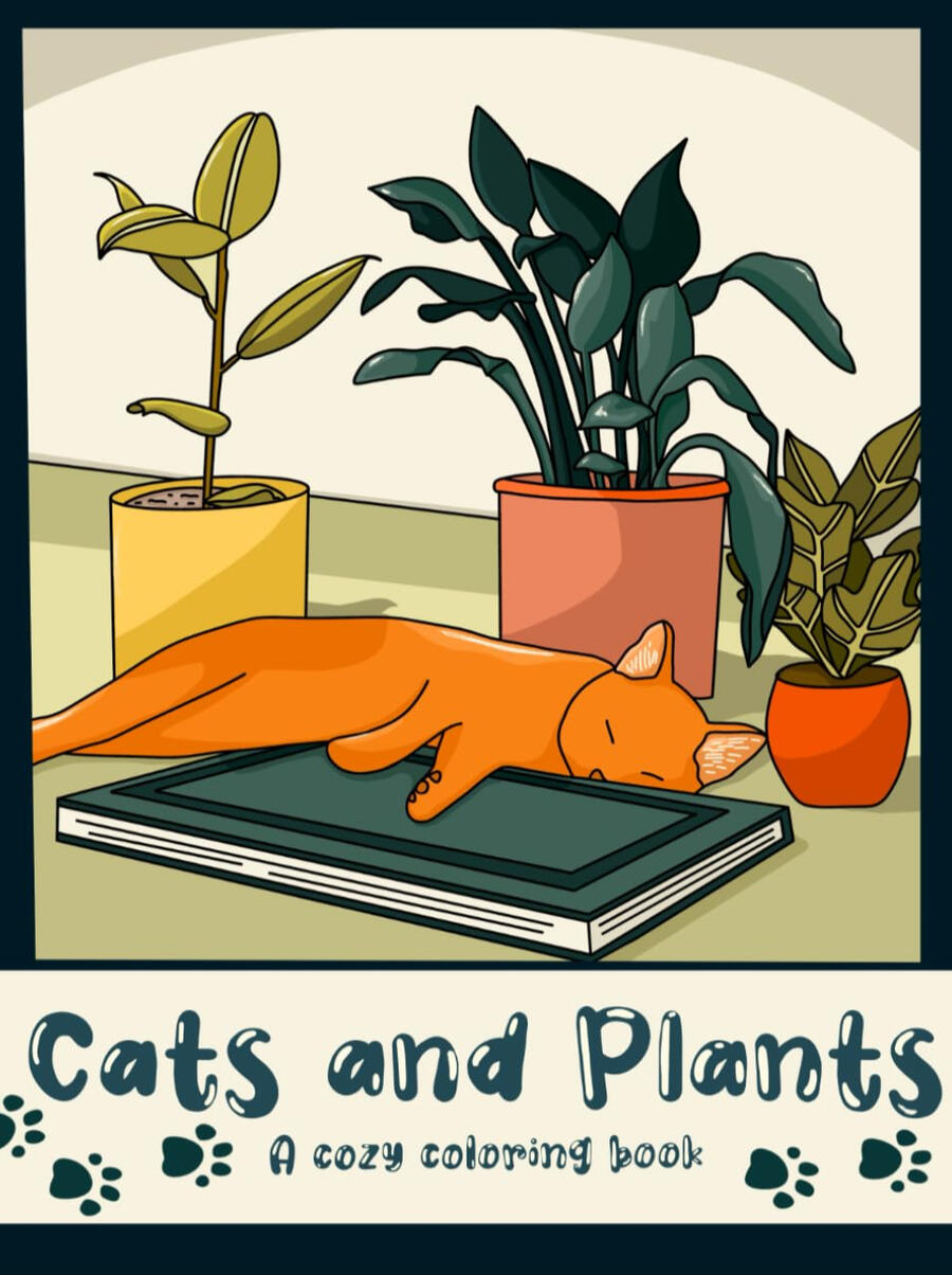 Image of Cats and Plants Coloring Book